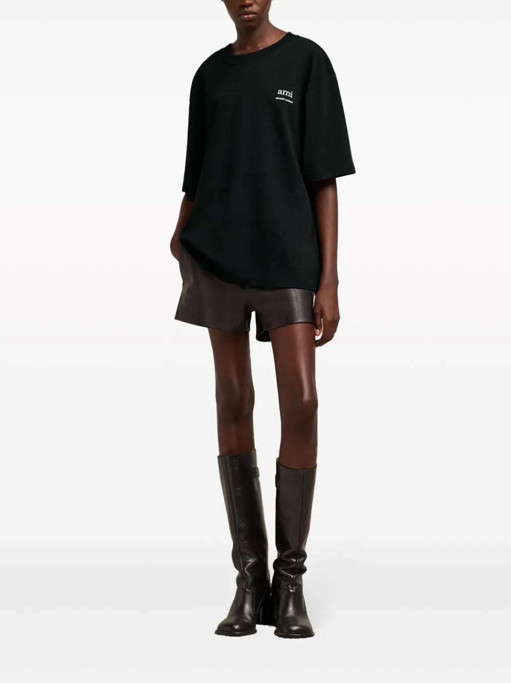 AMI Paris  logo-print organic cotton T-shirt