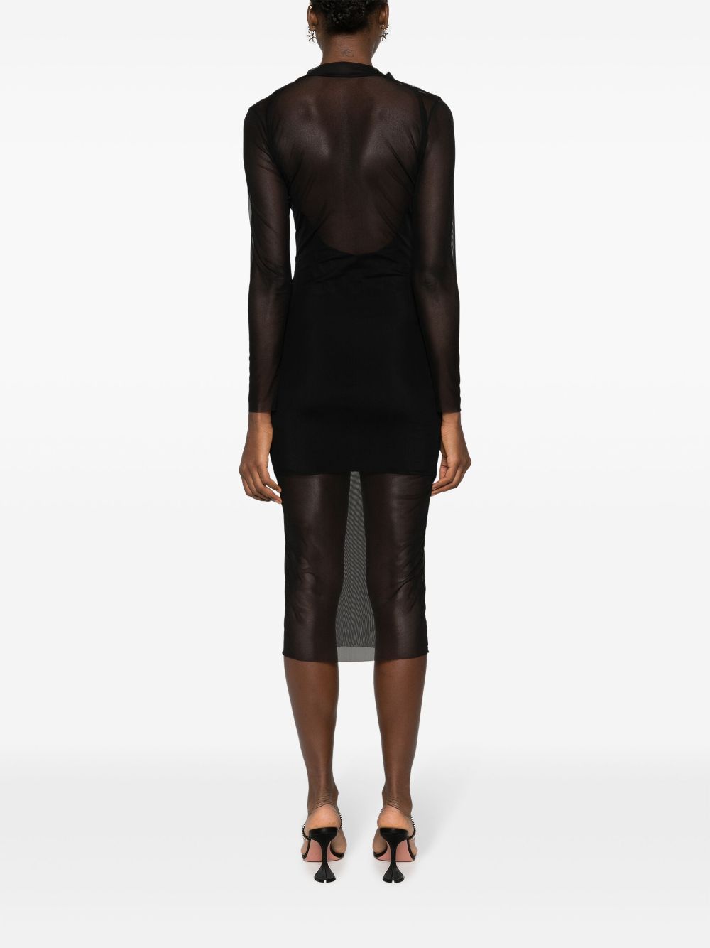 Alchemy semi-sheer high-neck midi dress