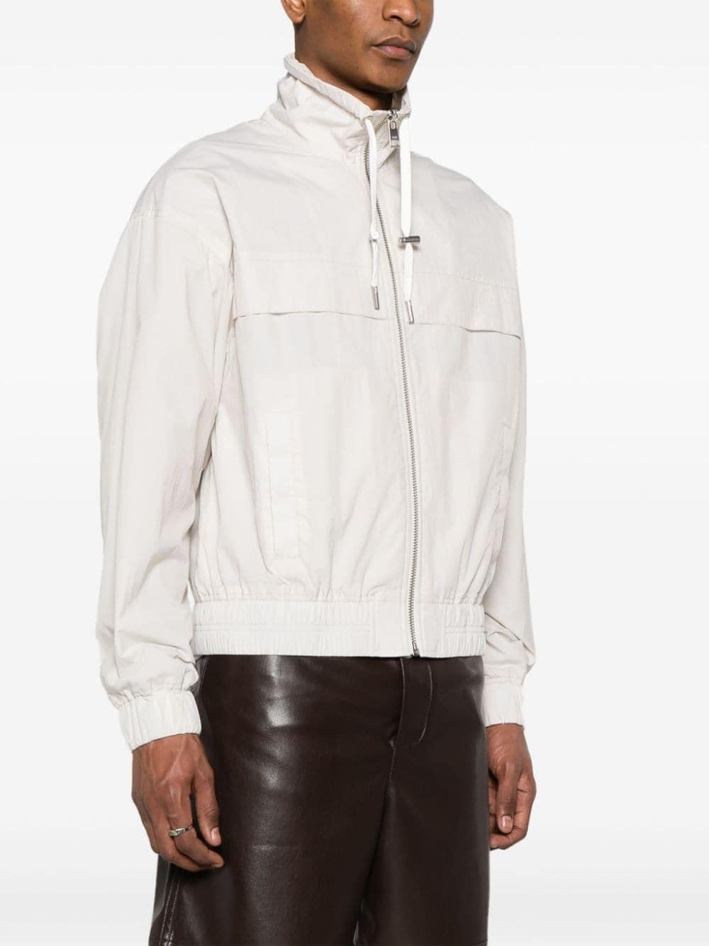 AMI Paris logo-print hooded windbreaker