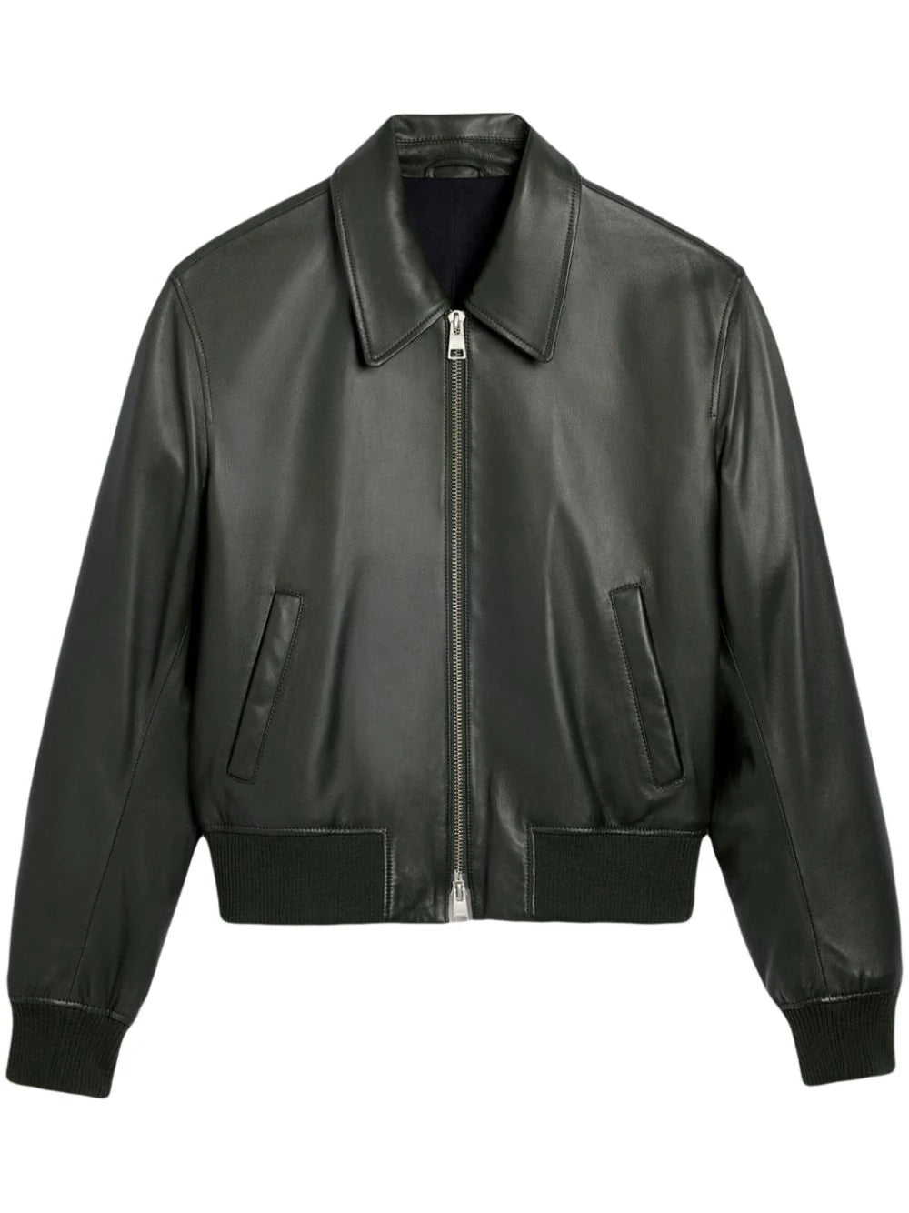 AMI Paris  zip-up leather jacket