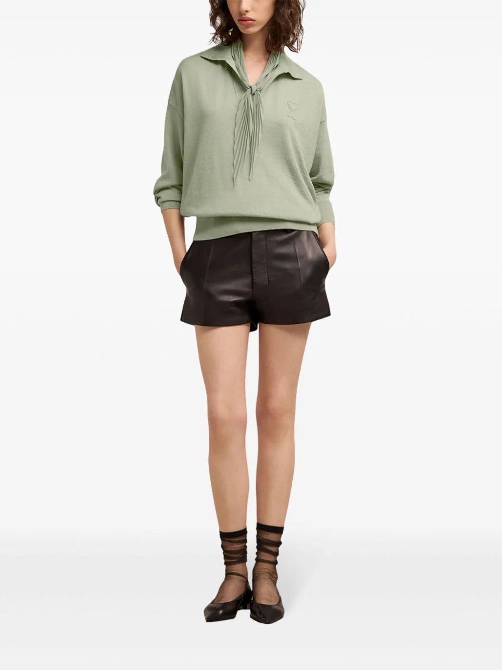 AMI Paris  Ami de Coeur knitted polo shirt