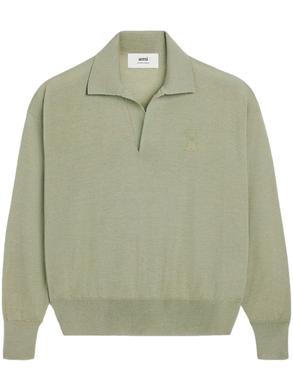 AMI Paris  Ami de Coeur knitted polo shirt