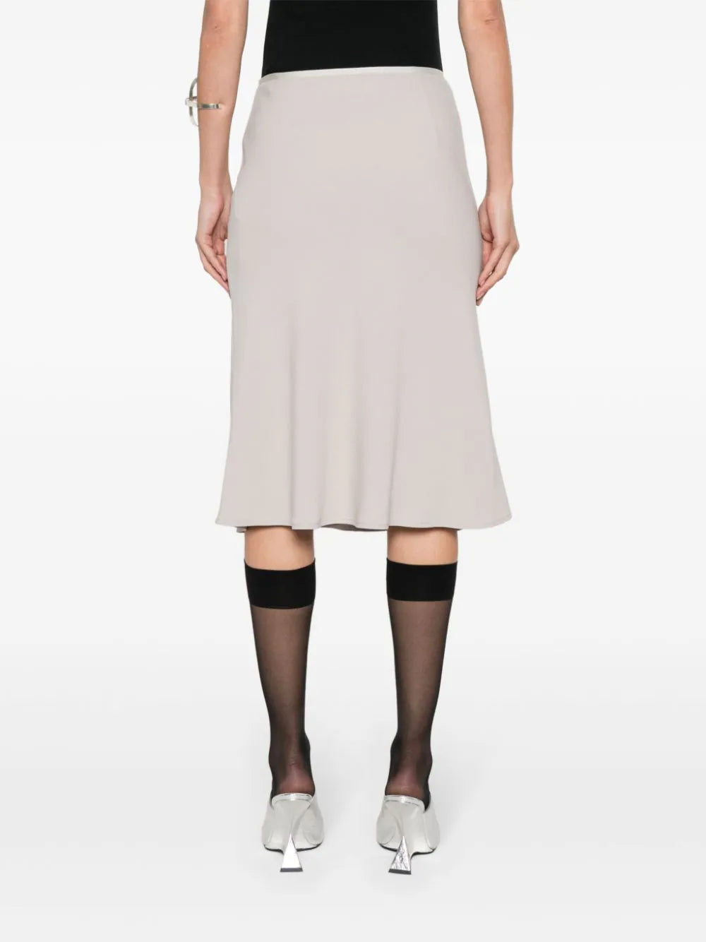 AMI Paris crepe midi skirt
