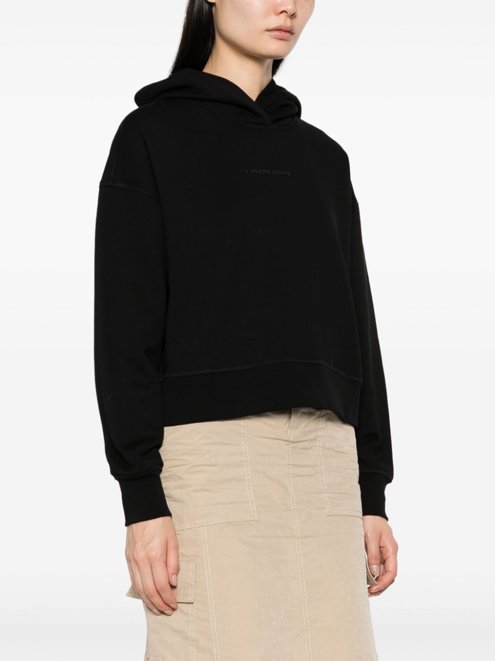 Canada Goose  logo-embossed cotton hoodie
