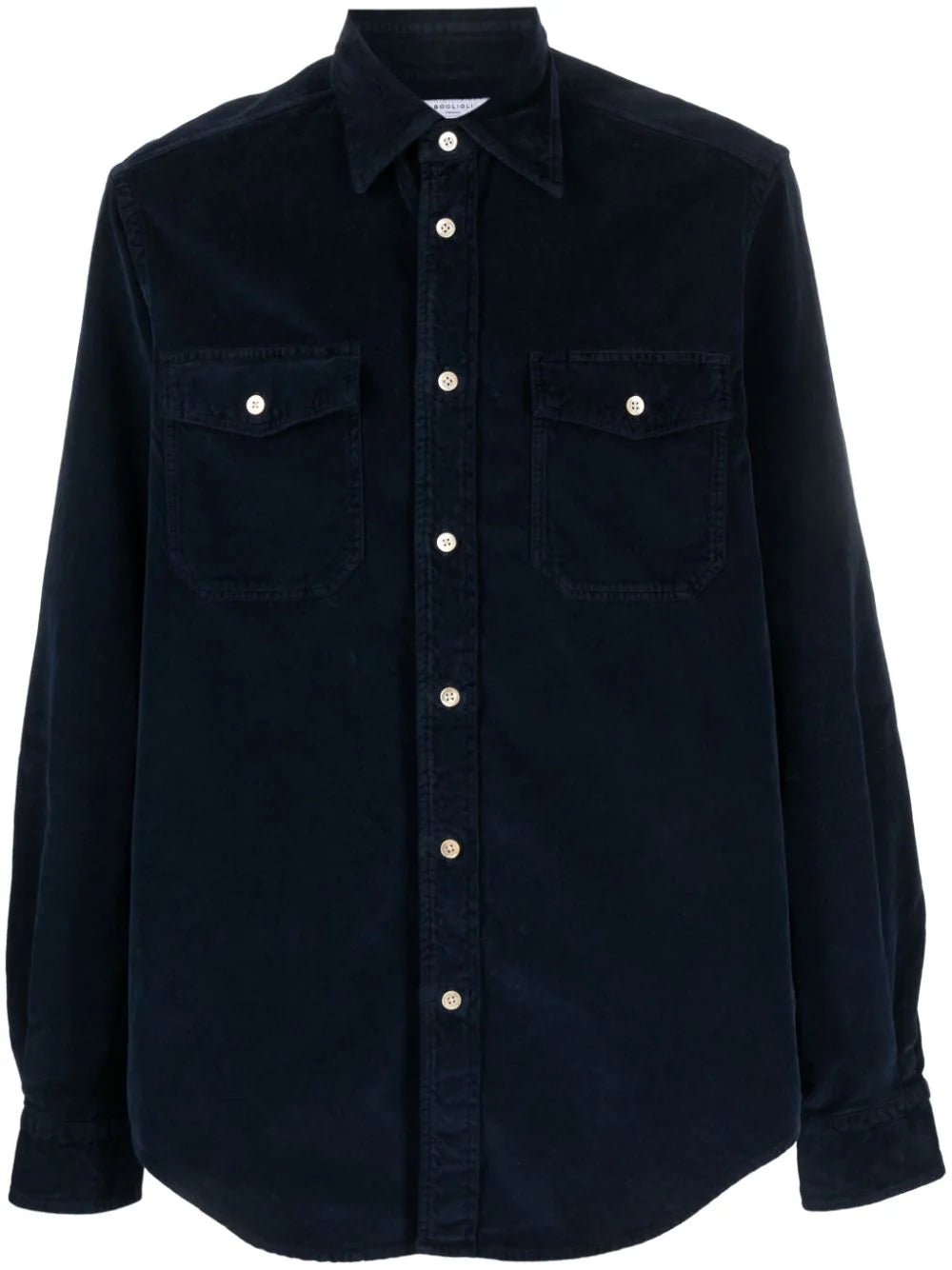 Boglioli  velvet-finish cotton shirt