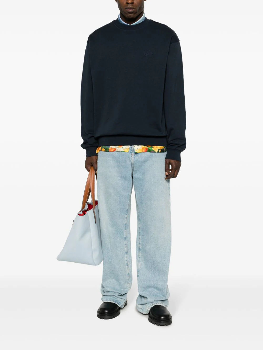 A.P.C. x JW Anderson logo-embroidered cotton sweatshirt