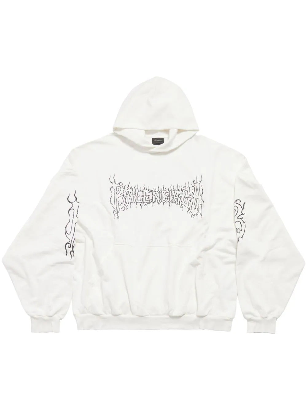 Balenciaga  logo-print cotton hoodie