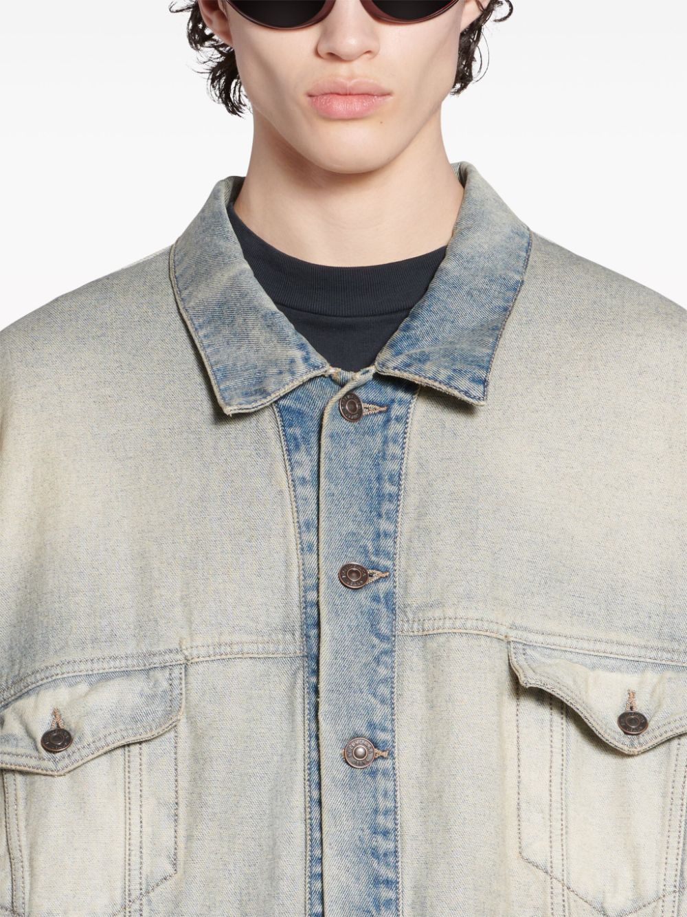 Balenciaga oversized washed denim jacket