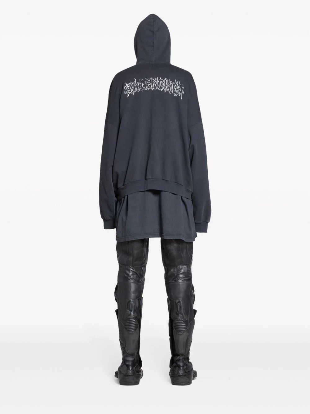Balenciaga  logo-print cotton hoodie