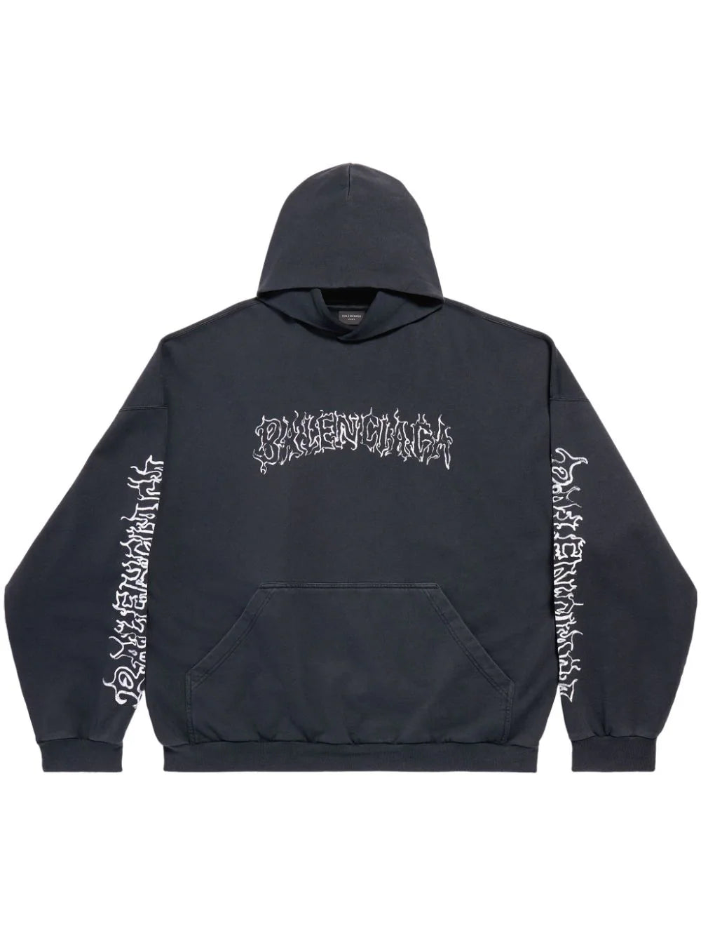 Balenciaga  logo-print cotton hoodie