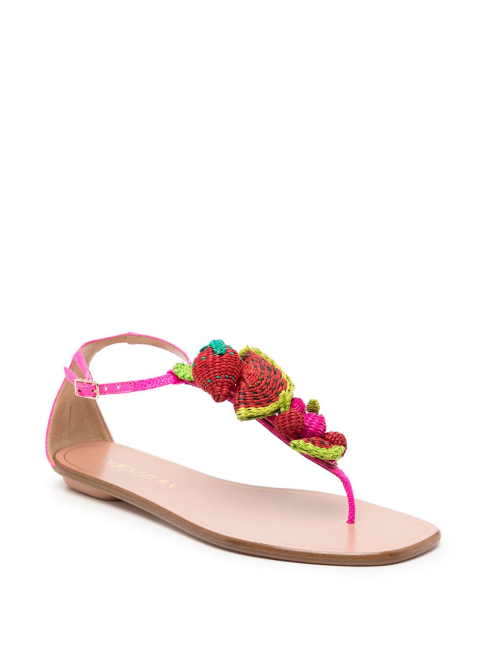 Aquazzura Strawberry Punch woven-embellished sandals