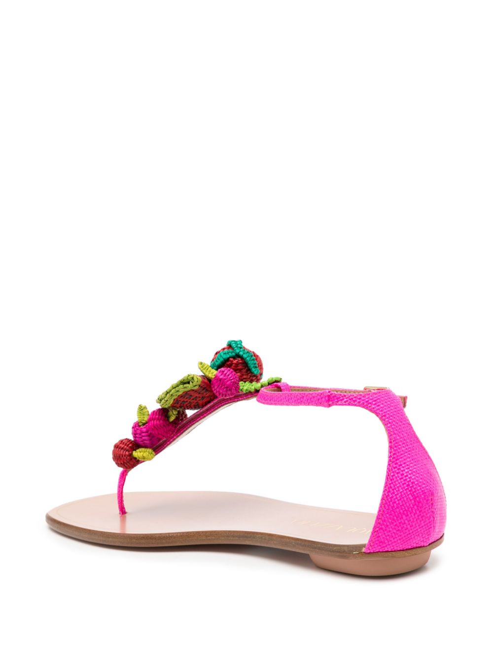 Aquazzura Strawberry Punch woven-embellished sandals