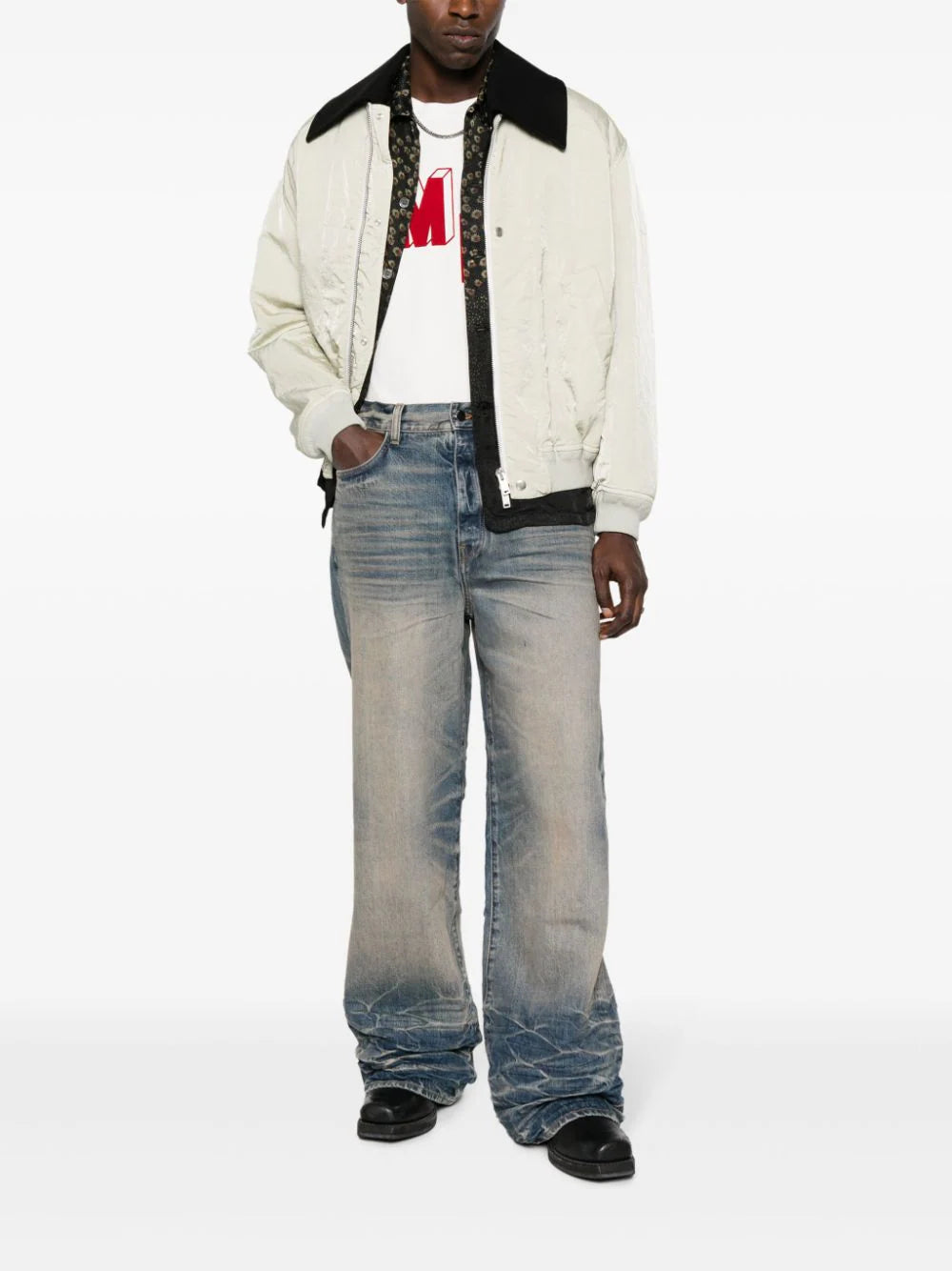 AMIRI  faded wide-leg jeans