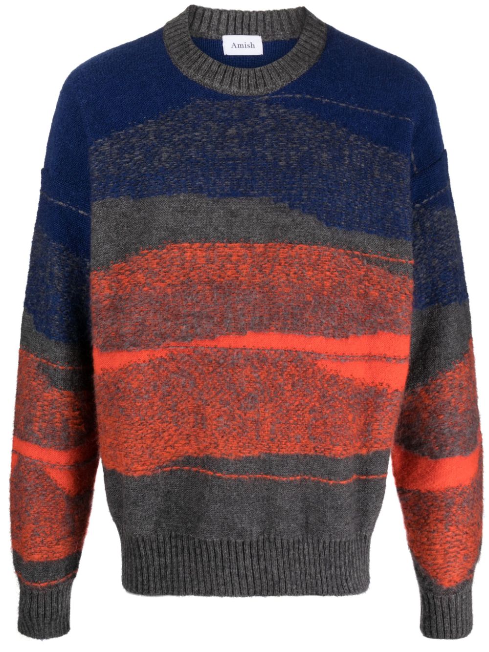 AMISH  landscape-jacquard sweatshirt