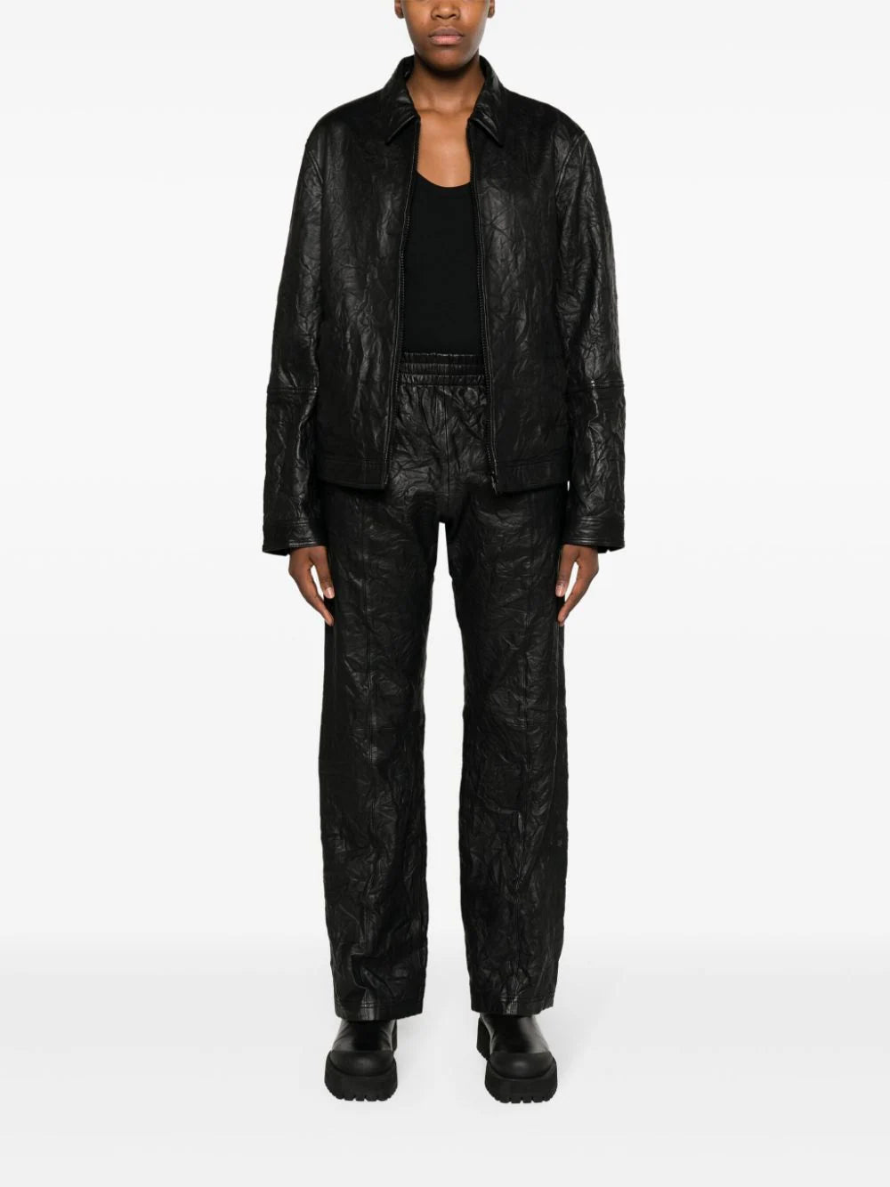 Zadig&Voltaire  cracked-effect leather jacket