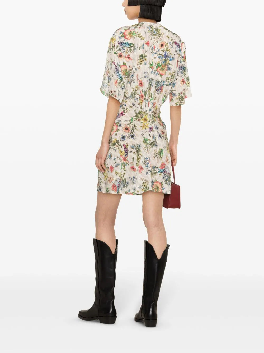 Zadig&Voltaire Rozom Twisted Garden-print minidress