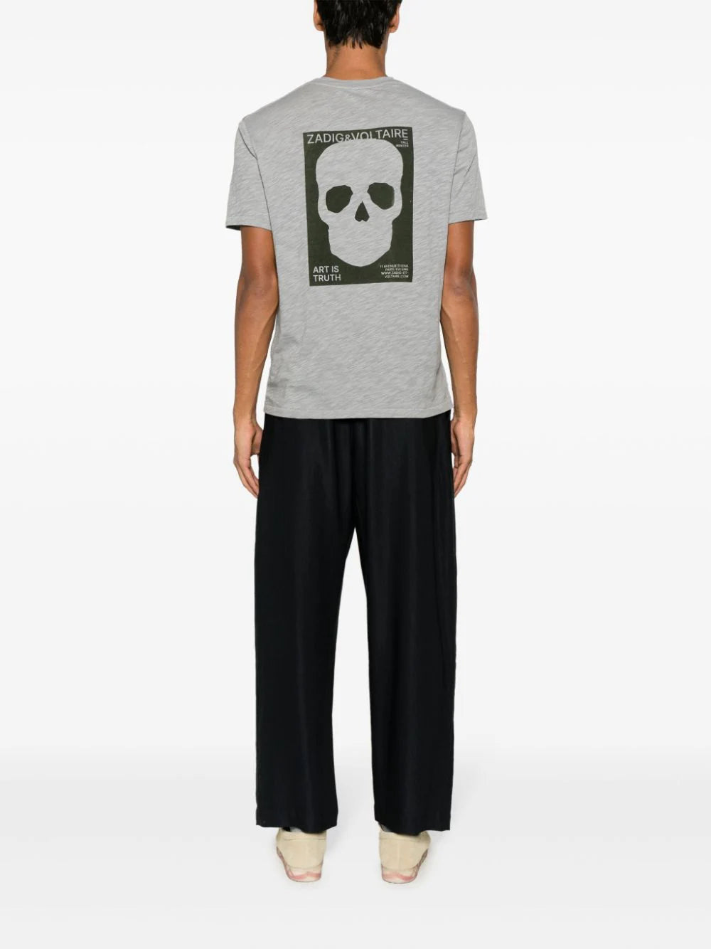 Zadig&Voltaire Stockholm flocked-skull cotton T-shirt
