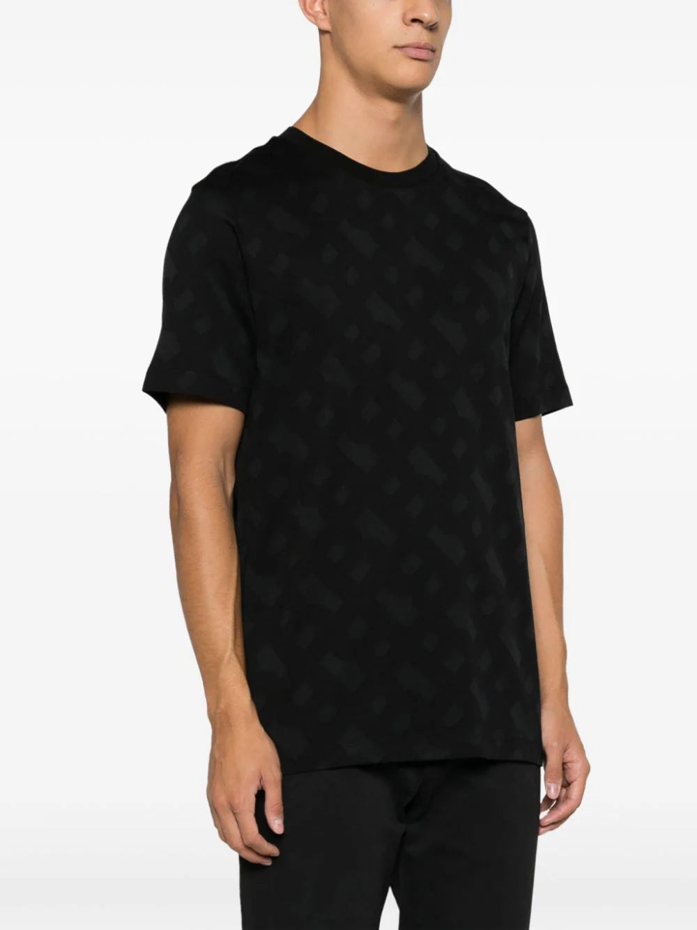 BOSS monogram-jacquard cotton T-shirt