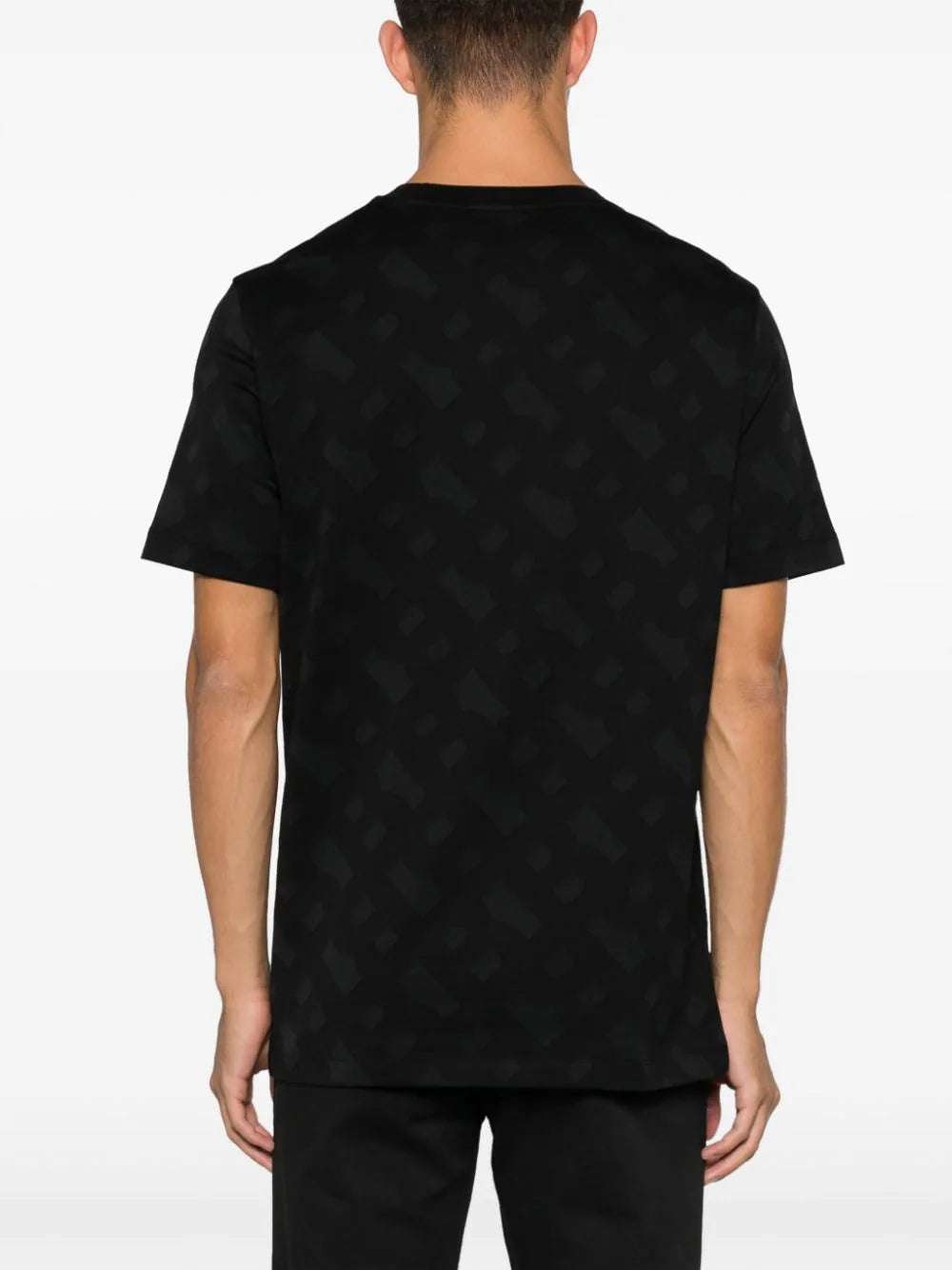 BOSS monogram-jacquard cotton T-shirt