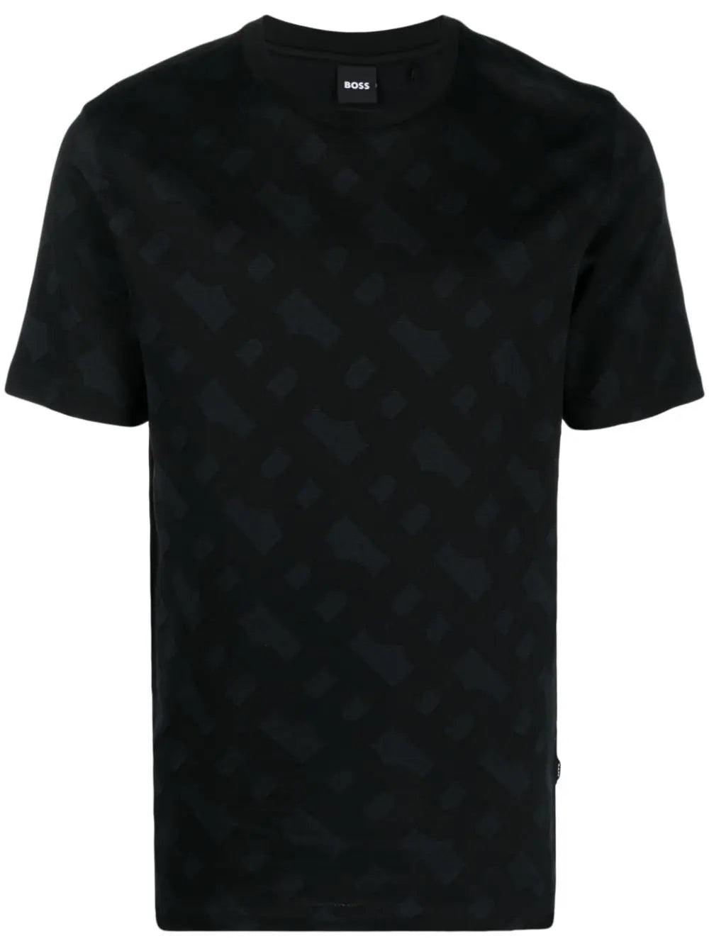 BOSS  monogram-jacquard cotton T-shirt