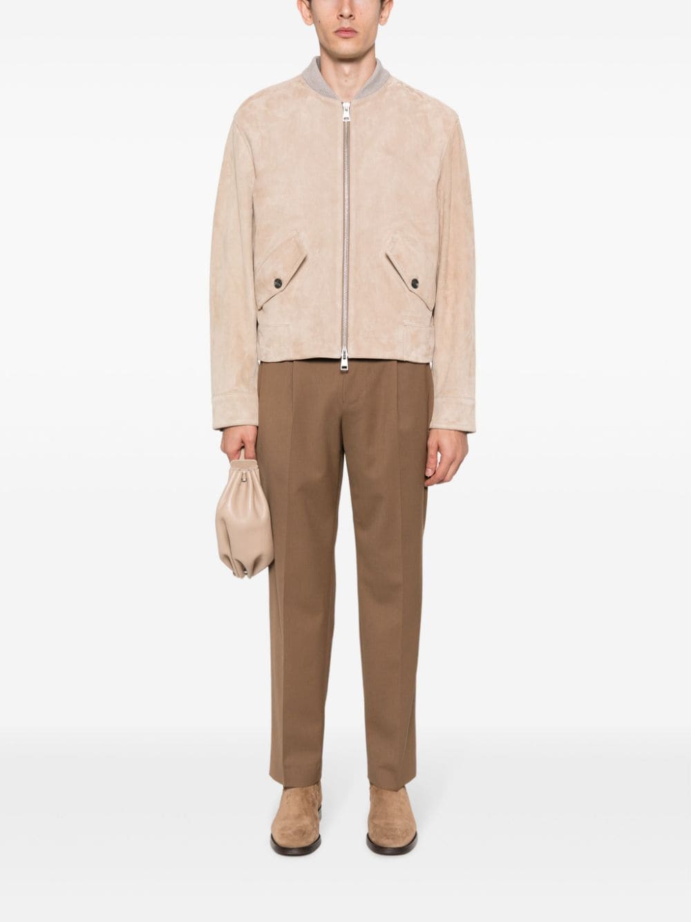 AMI Paris suede bomber jacket