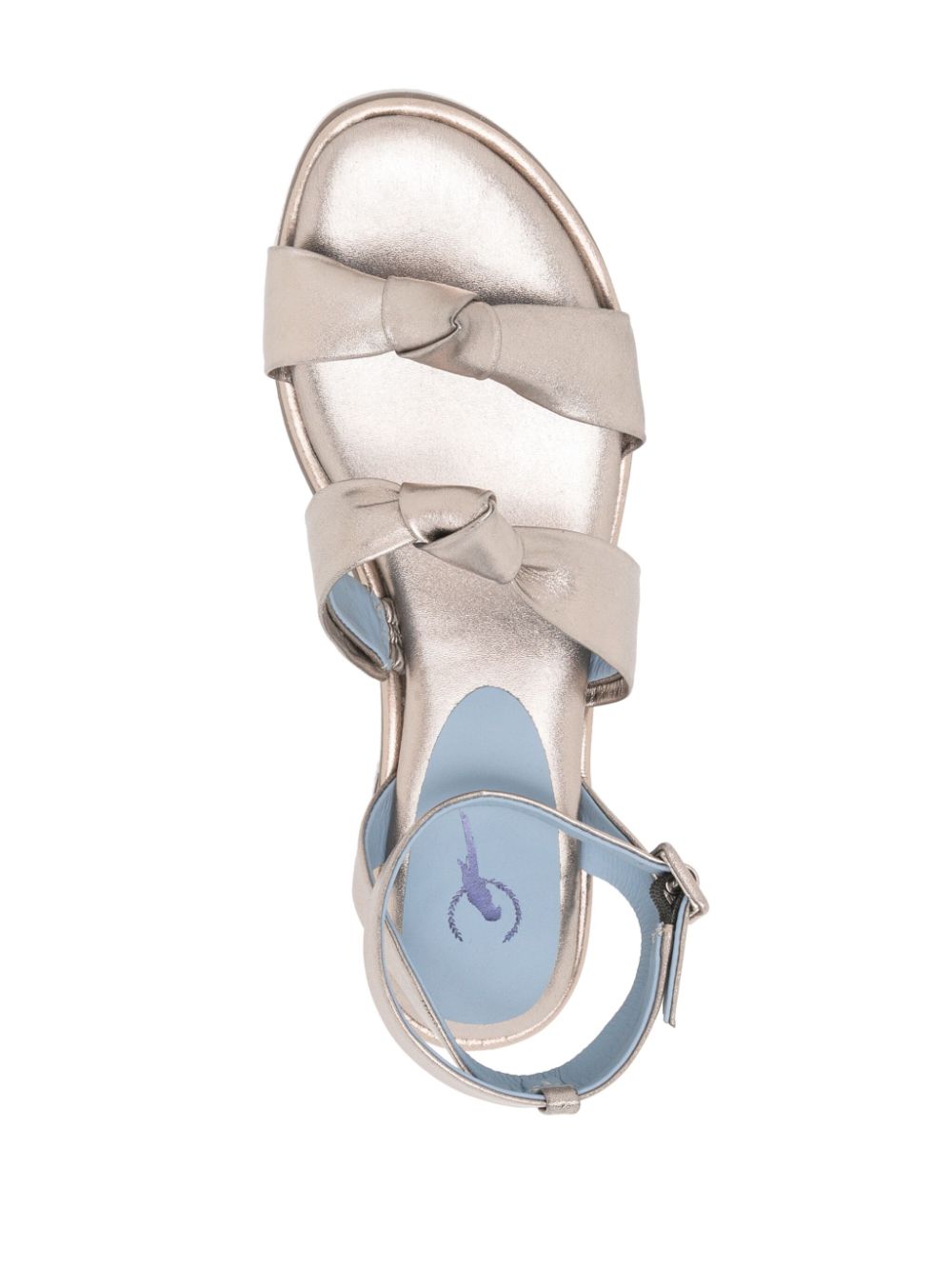 Blue Bird Shoes Pewter knot-detailing sandals