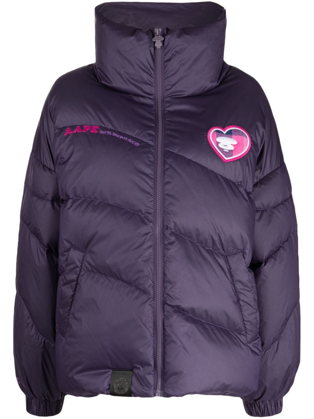 AAPE BY *A BATHING APE®  logo-patch puffer jacket