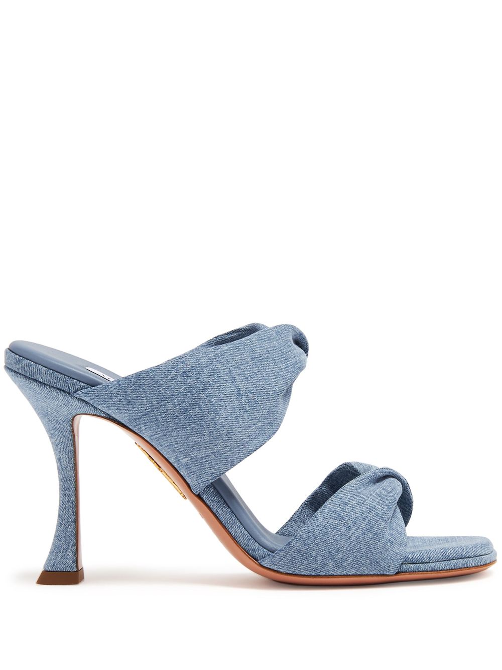 Aquazzura  Twist 95mm denim sandals