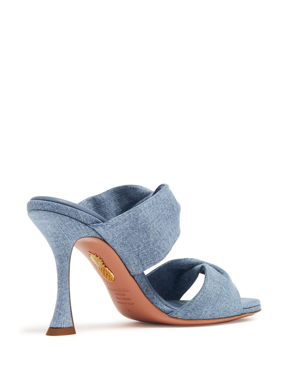 Aquazzura  Twist 95mm denim sandals