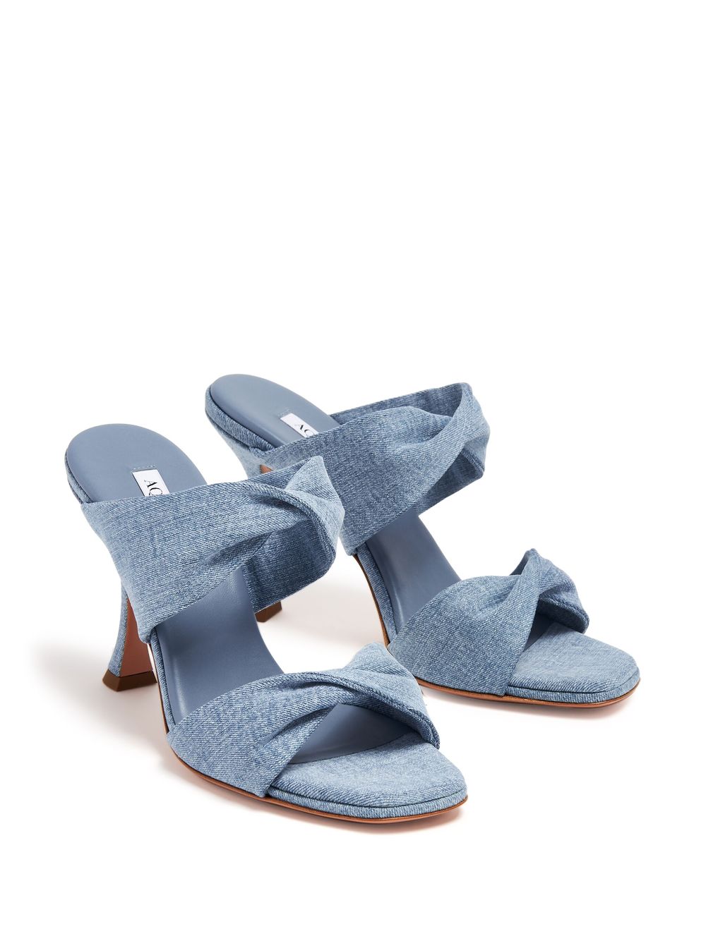 Aquazzura  Twist 95mm denim sandals