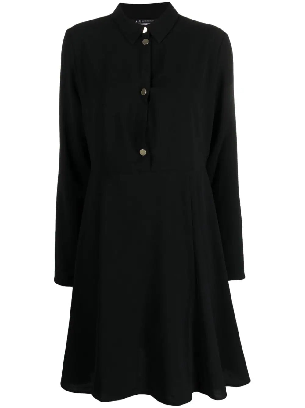 Armani Exchange logo-patch flared dress