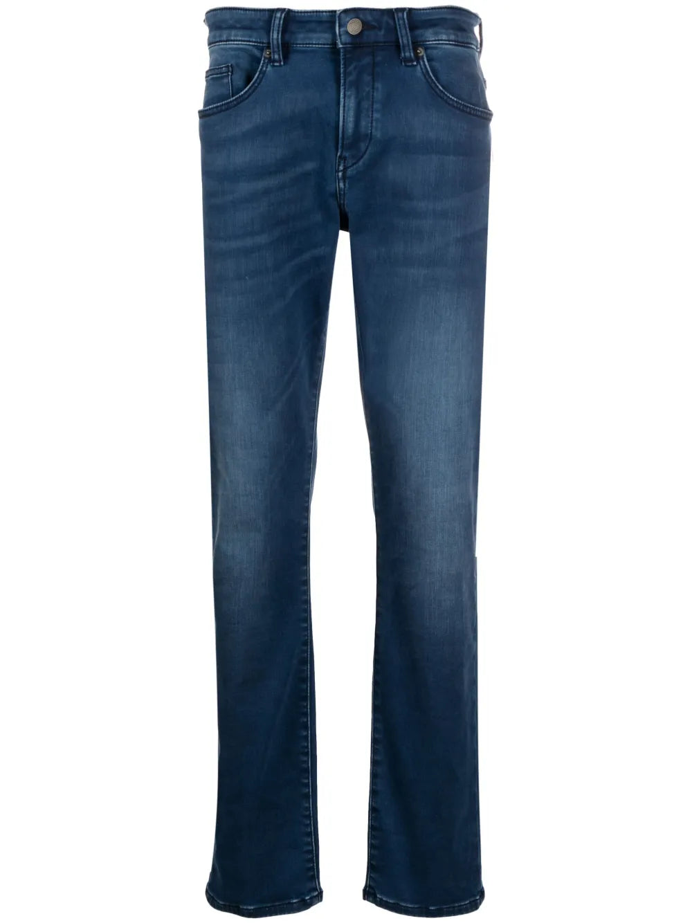 BOSS  logo-patch slim-cut jeans