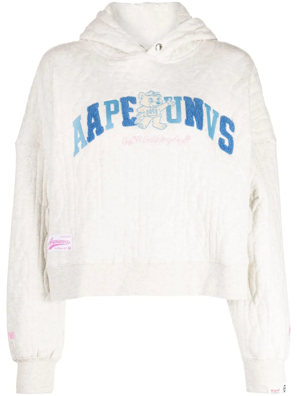AAPE BY *A BATHING APE®  logo-appliqué quilted cotton hoodie