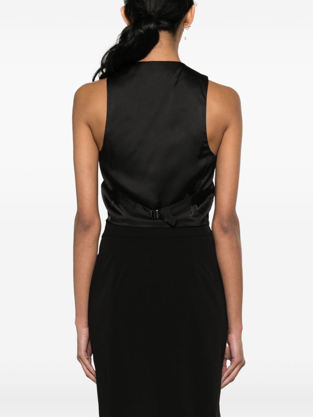 Blanca Vita  V-neck rear-buckle gilet jacket