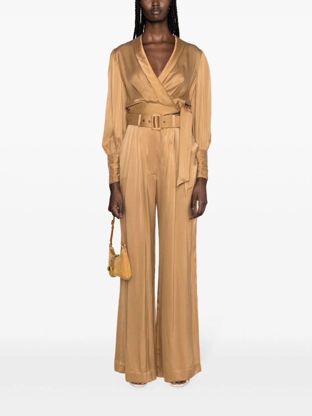 ZIMMERMANN  Tuck wide-leg silk trousers
