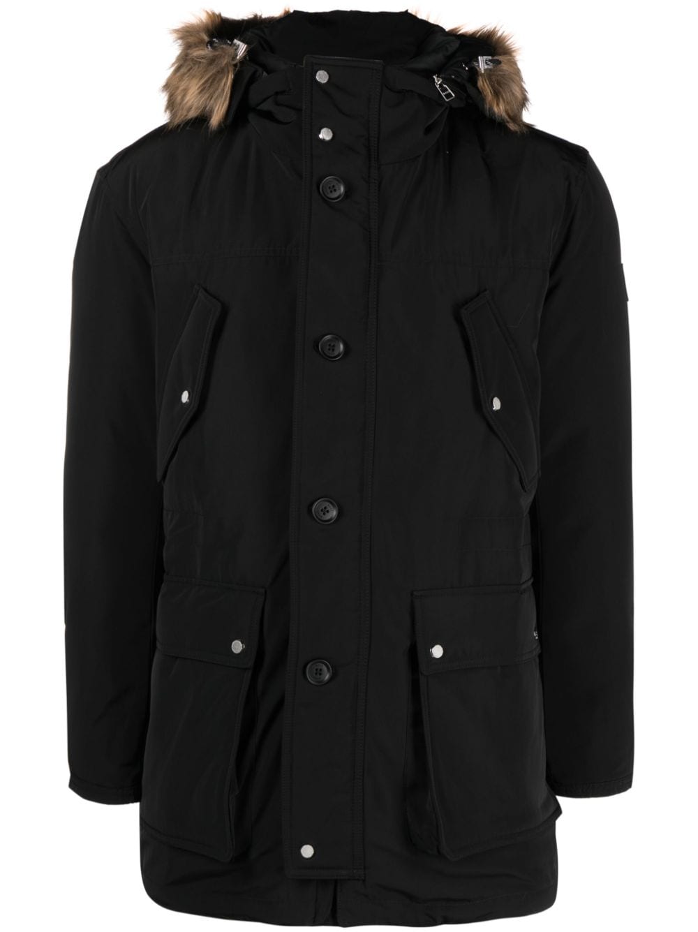BOSS logo-patch padded jacket