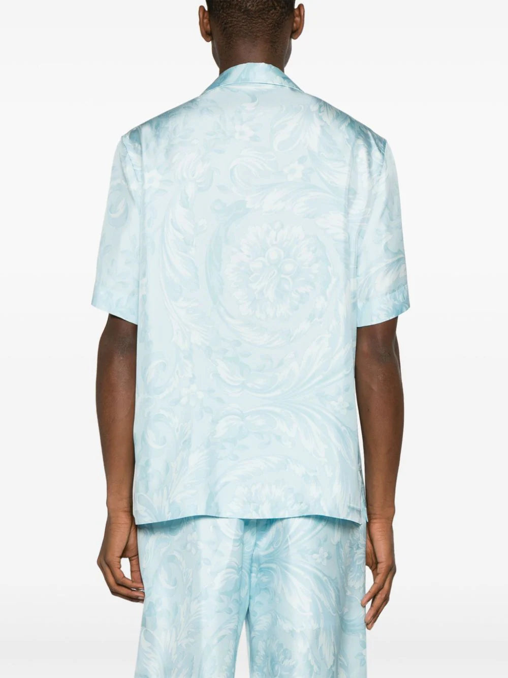 Versace  Barocco-print silk shirt