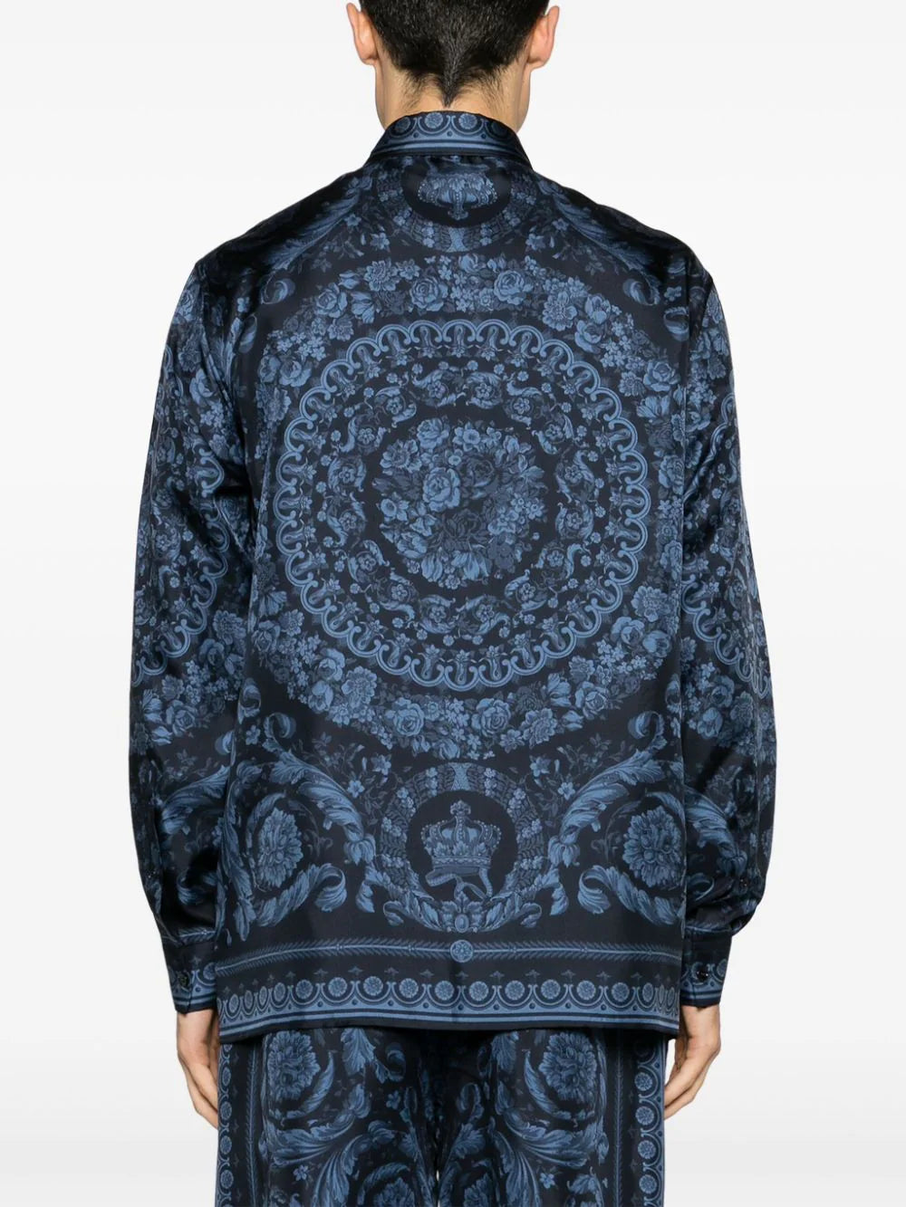 Versace  Barroco-print silk shirt