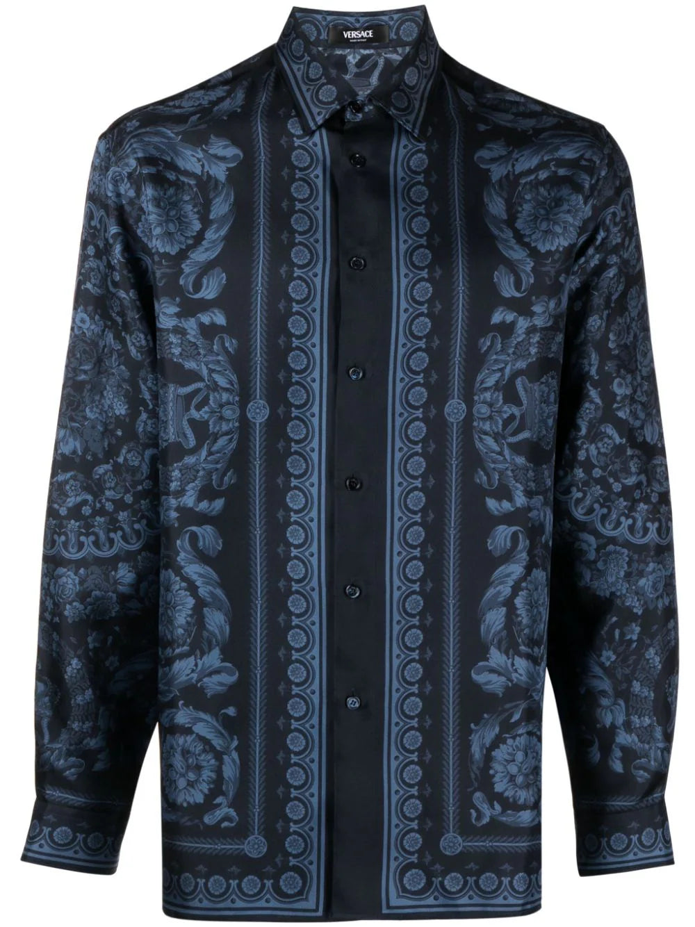 Versace  Barroco-print silk shirt