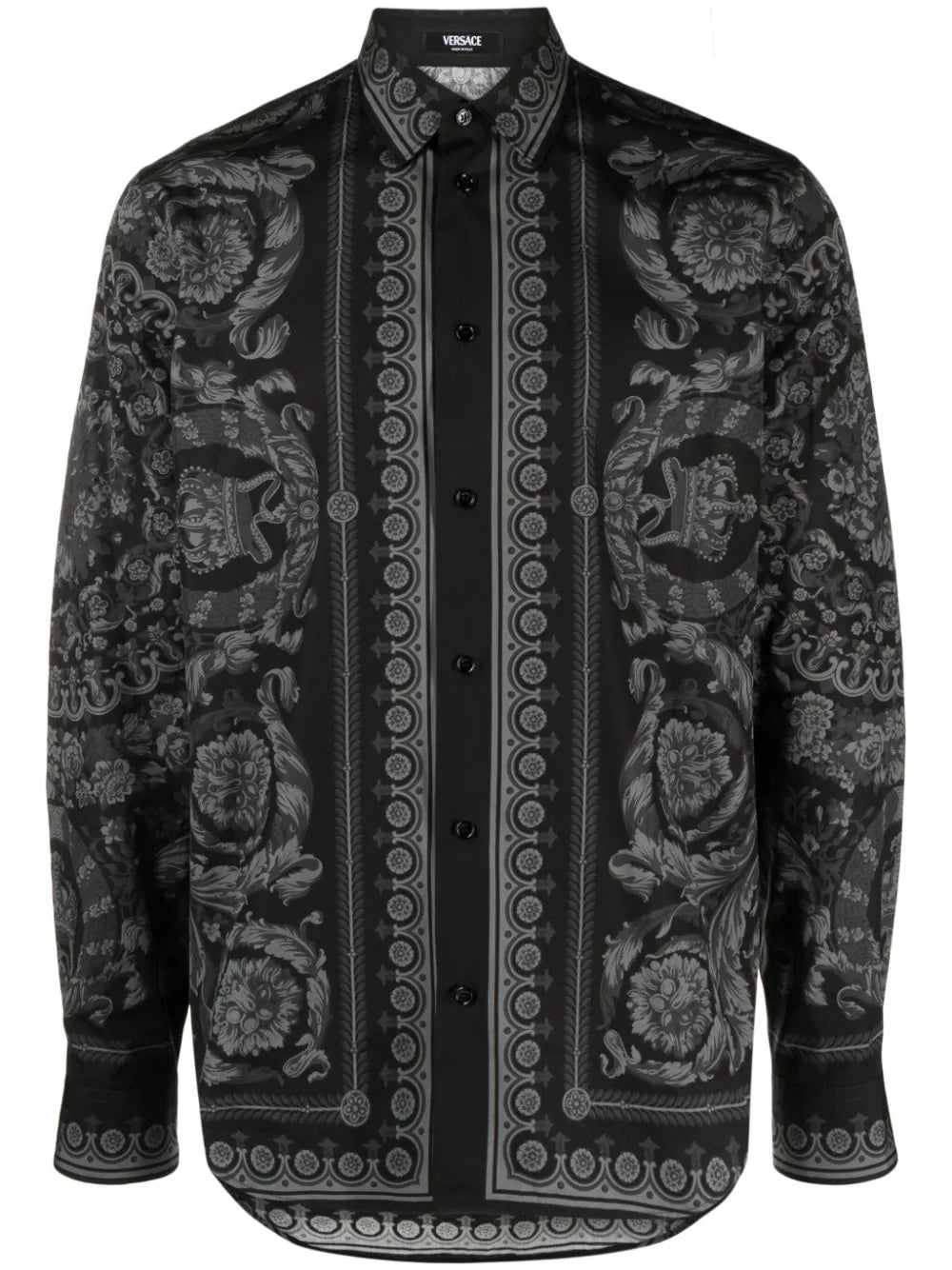 Versace  Barocco-print cotton shirt