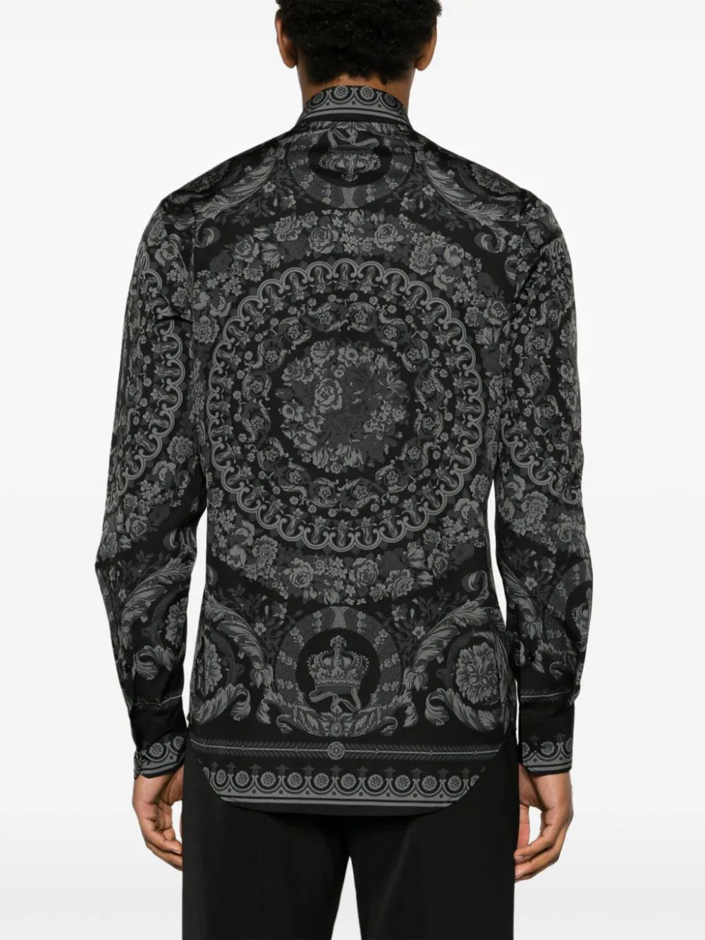 Versace  Barocco-print cotton shirt