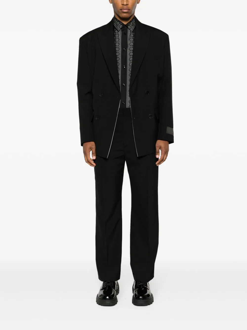 Versace  Barocco-print cotton shirt