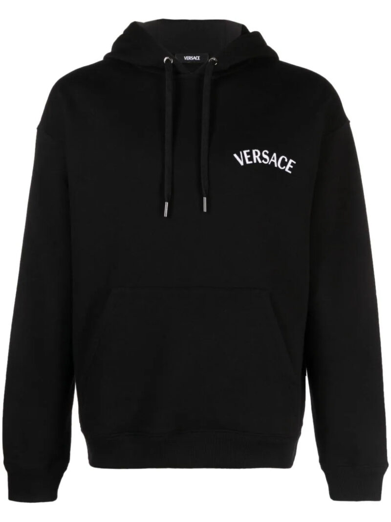 Versace  Milano Stamp-embroidered cotton hoodie