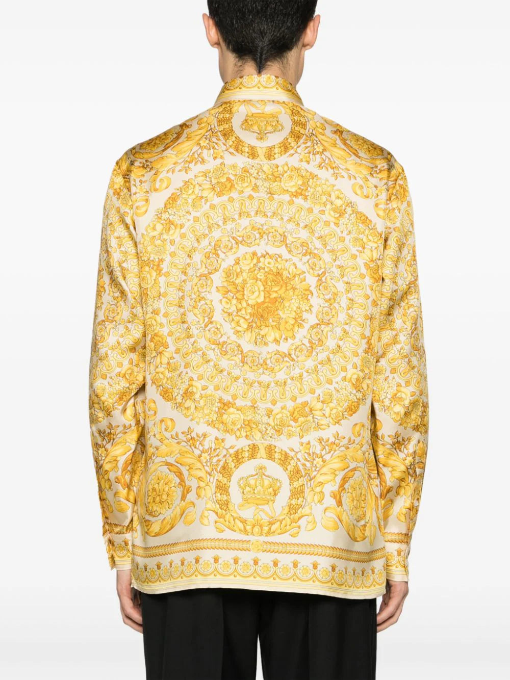 Versace  Barocco-print silk shirt