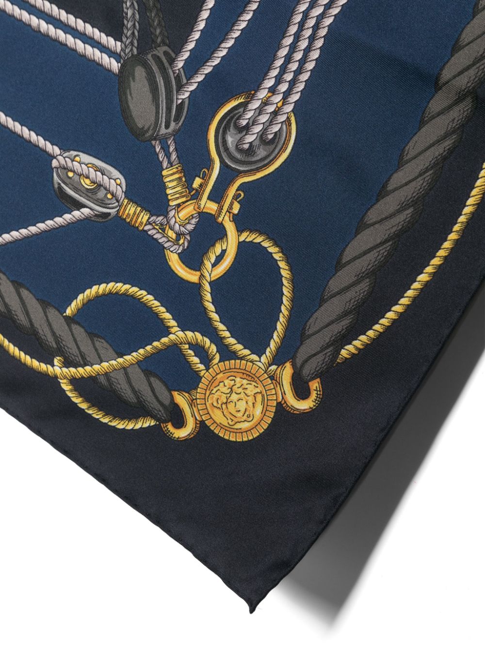 Versace  Chain Couture silk scarf