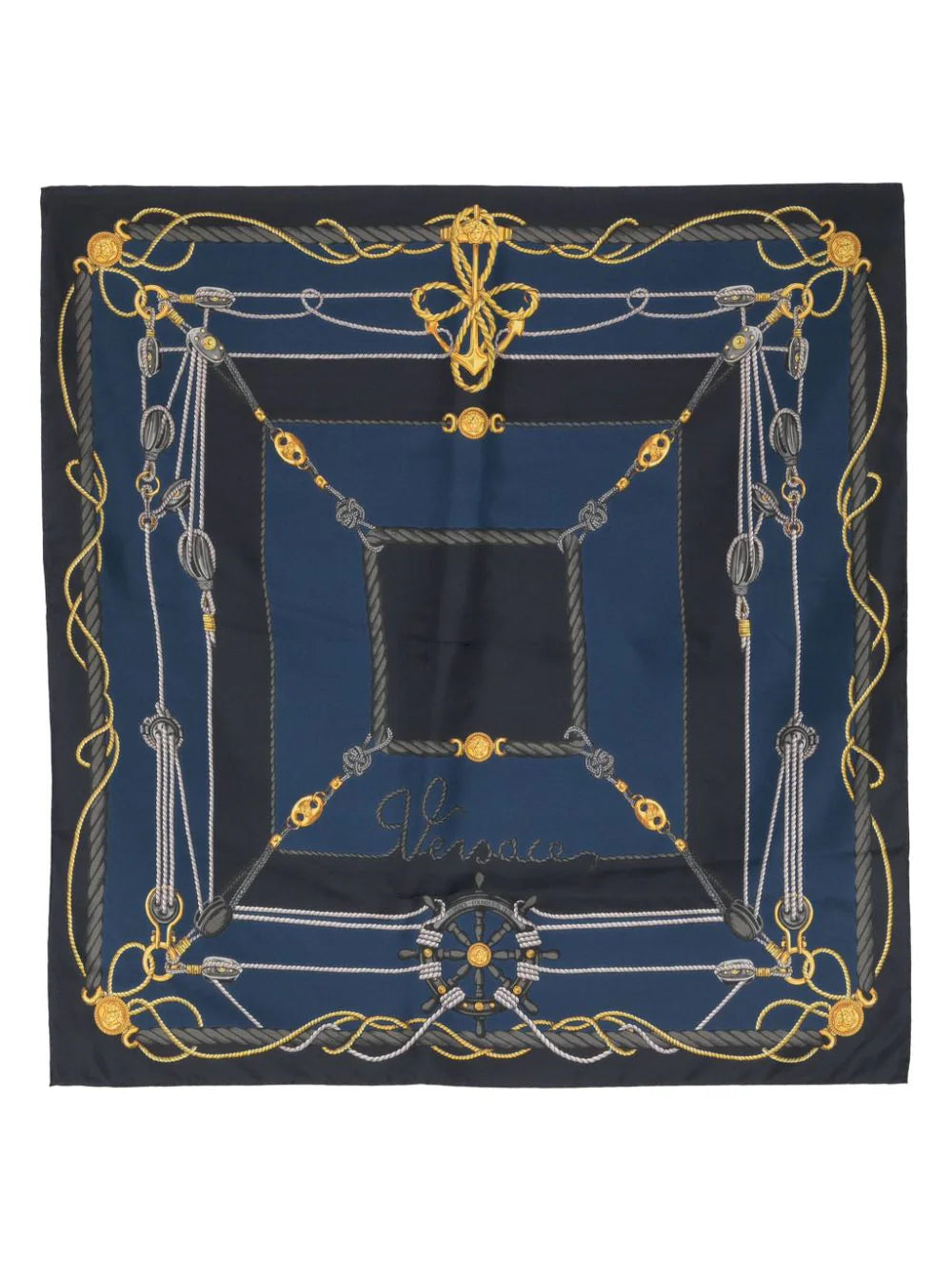 Versace  Chain Couture silk scarf