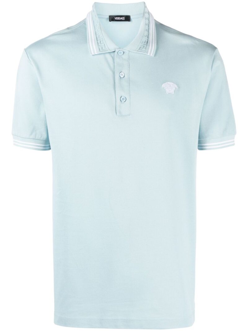 Versace  Medusa Head-embroidered polo shirt