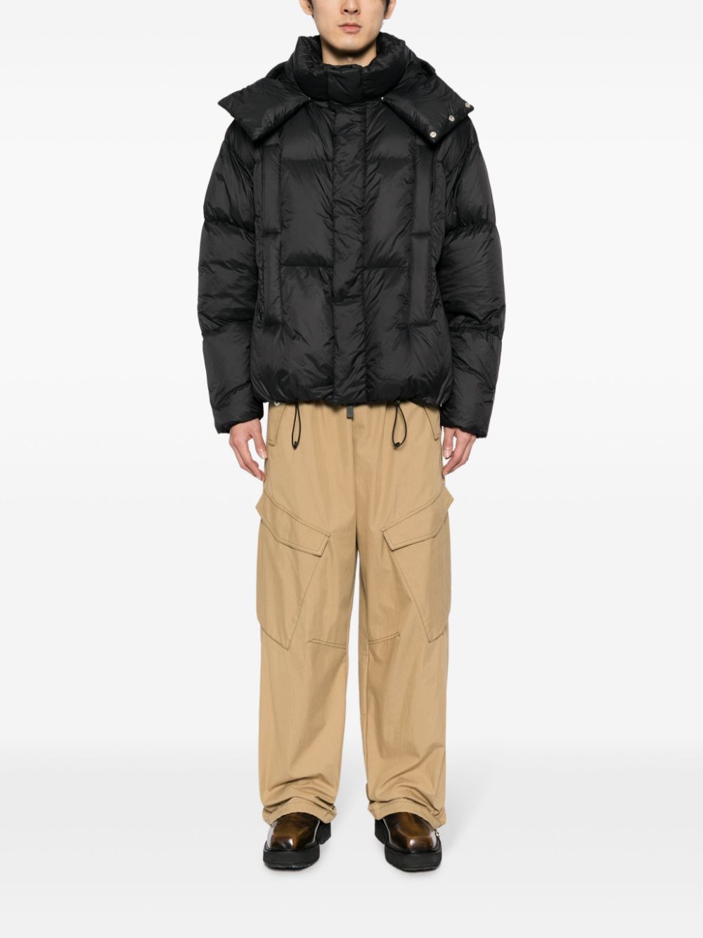 Bacon Andrew detachable-hood padded jacket