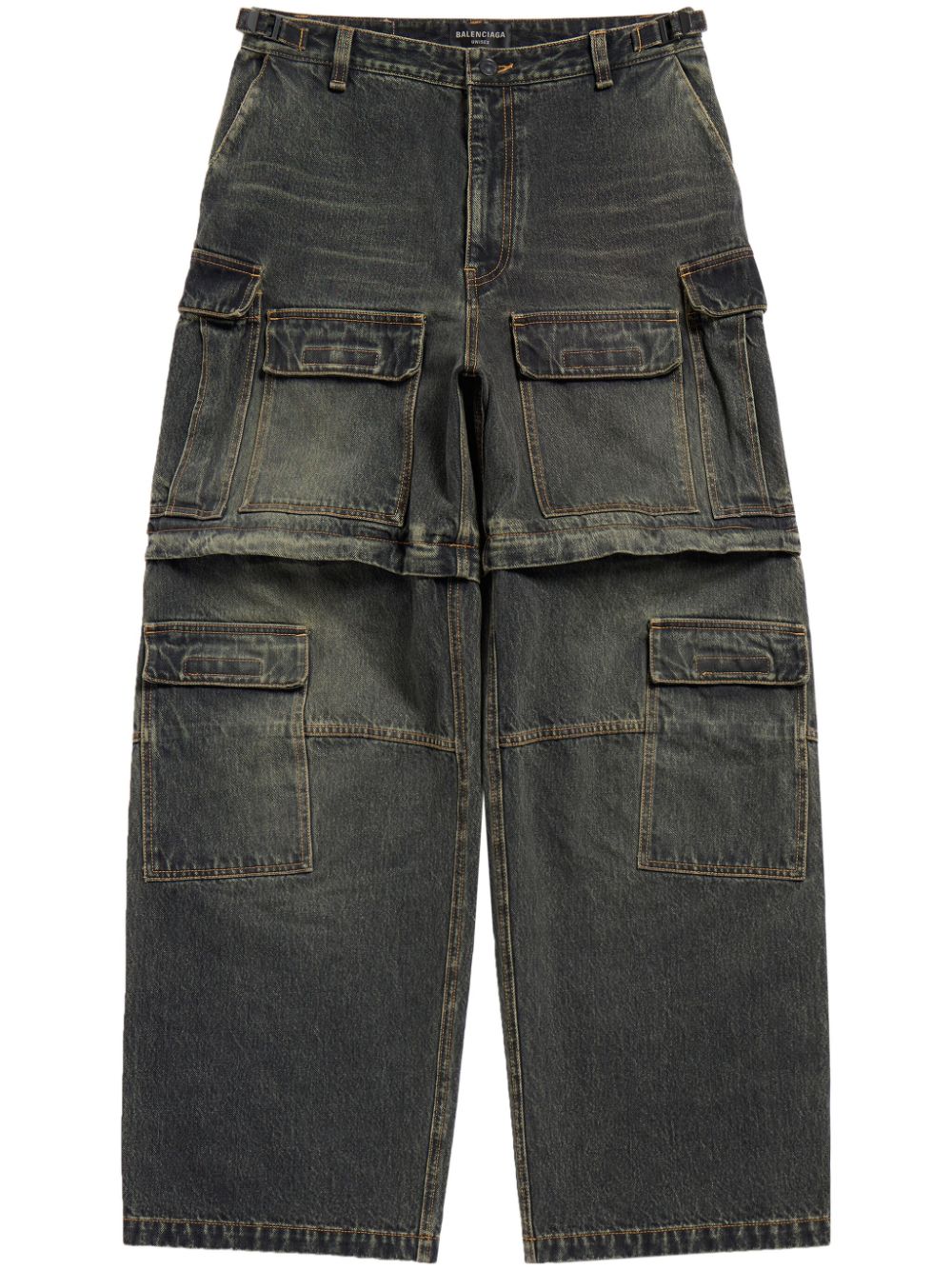 Balenciaga wide-leg cotton cargo jeans