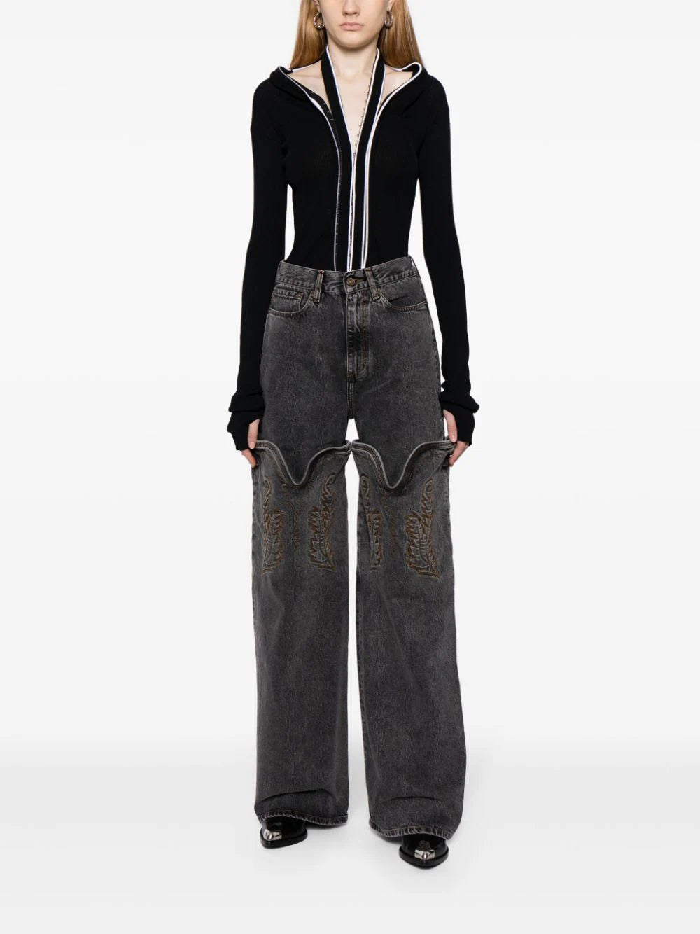 Y/Project Cowboy High Cuff jeans